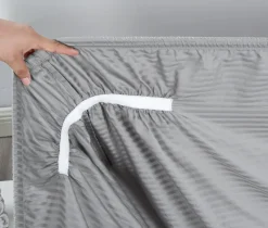 500 Thread Count Damask Stripe Sheet Set with Optifit-Kathy Ireland Discount