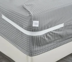 500 Thread Count Damask Stripe Sheet Set with Optifit-Kathy Ireland Discount