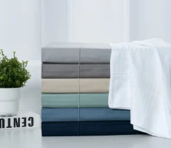 500 Thread Count Damask Stripe Sheet Set with Optifit-Kathy Ireland Discount