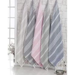 Luxury Thick Peshtemal Turkish Cotton Towel - 40 X 70 - Hand Knotted-Classic Turkish Towels Sale