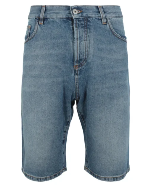 Cross Stonewash Denim Shorts-Marcelo Burlon Discount