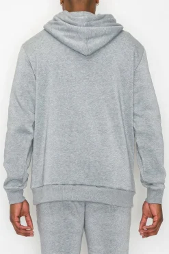 Men's Fleece Pullover - Grey-Jordefano Clearance