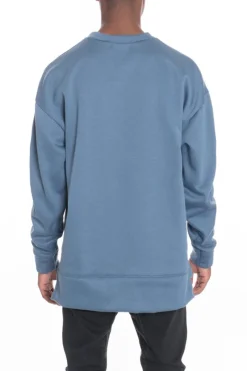 Men's Sidepanel Pullover - Blue-Jordefano New