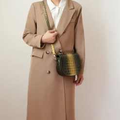 Women's Amalia Croc-Embossed Crossbody Bag-MKF Collection Clearance