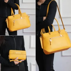 Women's Gardenia Tote Bag And Wallet Set-MKF Collection Sale