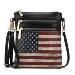 Women's Genesis Printed Flag Crossbody Bag-MKF Collection Sale