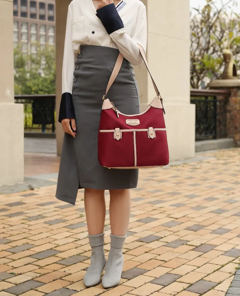 Women's Harper 2 Pcs Nylon Hobo Shoulder Handbag With Matching Wallet-MKF Collection Outlet