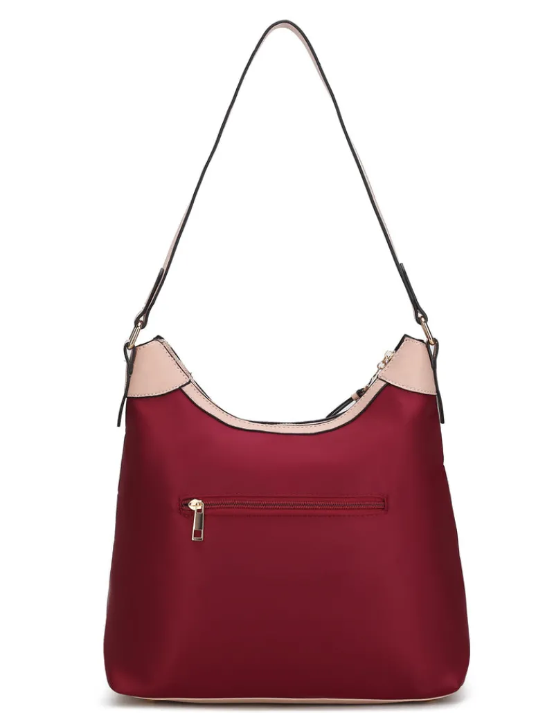 Women's Harper 2 Pcs Nylon Hobo Shoulder Handbag With Matching Wallet-MKF Collection Outlet