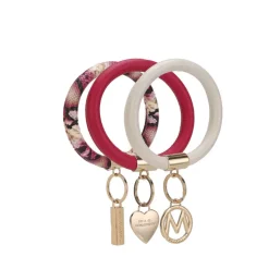 Women's Jasmine Bangle Bracelet Keyring Set-MKF Collection Online