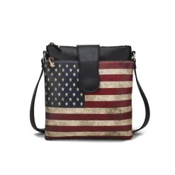 Women's Josephine Printed Flag Crossbody Bag-MKF Collection Best