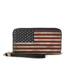 Women's Uriel Printed Flag Wallet-MKF Collection Online