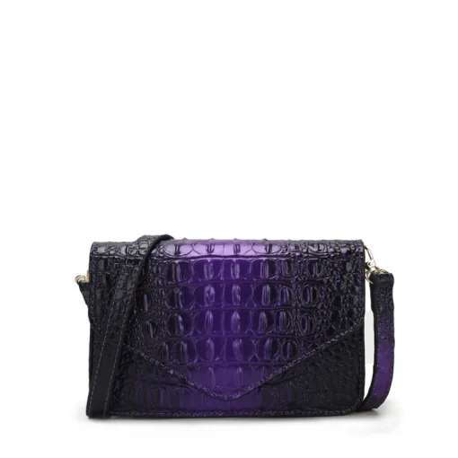 Women's Vanta Croc-Embossed Saddle Bag-MKF Collection New