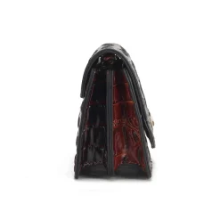 Women's Vanta Solid Croc Saddle Bag-MKF Collection Outlet