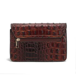 Women's Vanta Solid Croc Saddle Bag-MKF Collection Outlet