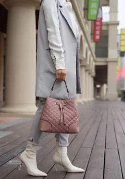 Women's Wendy 2 Pcs Bucket Bag With Wristlet-MKF Collection Fashion