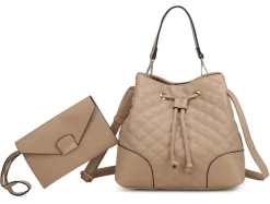 Women's Wendy 2 Pcs Bucket Bag With Wristlet-MKF Collection Fashion