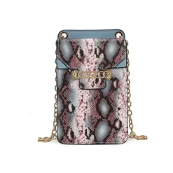 Women's Yael Snake Embossed Vegan Leather Women's Phone Crossbody Handbag-MKF Collection Sale
