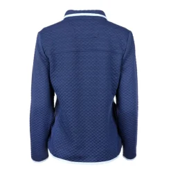 Women's Mini Quilt 1/4 Snap Front Pullover-Mountain and Isles Fashion