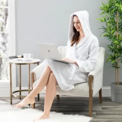 Hooded Terry Robe - 100% Turkish Cotton-Nine West Online