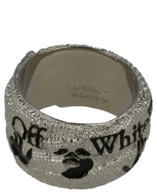 Off-White Swimming Logo Ring-Off White Best