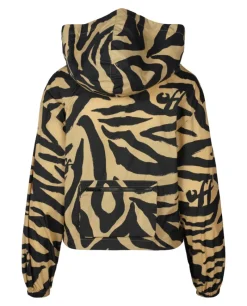 Off-White Zebra-Print Hooded Jacket-Off White Best