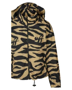 Off-White Zebra-Print Hooded Jacket-Off White Best