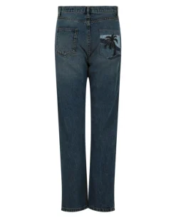 Palm Angels Intarsia Regular Fit Jeans-PROOZY New