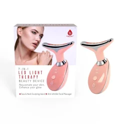7-in-1 LED Light Therapy Beauty Device - Red Light Therapy Face & Neck Sculpting Wand-Pursonic Outlet