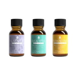 Aromatherapy Diffuser & Essential Oil Set-Ultrasonic Top 3 Oils-300ml with 2 Mist Settings 7 Ambient Light Settings-Pursonic Clearance