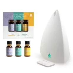 Aromatherapy Diffuser & Essential Oil Set -Ultrasonic Top 3 Oils-Pursonic New