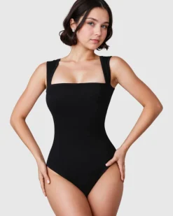 Racerback Wide Straps Bodysuit-Revenge Body Online