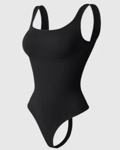 Square Neck Snatched Bodysuit-Revenge Body New