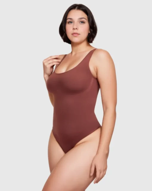 Square Neck Snatched Bodysuit-Revenge Body New