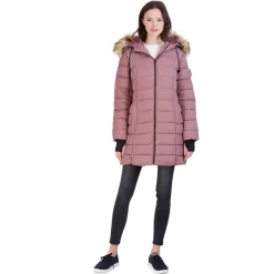 Women's Jacket with Faux Fur Hood-Steve Madden Outlet