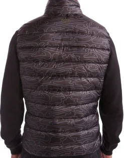 Swing Juice Golf Rhythmic Lines Men's Packable Puffer Vest-SwingJuice Best