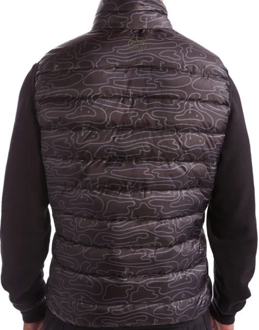 Swing Juice Golf Rhythmic Lines Men's Packable Puffer Vest-SwingJuice Best