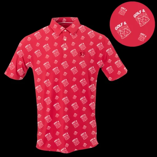 Golf & Pizza Men's Polo-SwingJuice Best