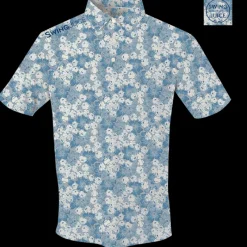 Golf Ballpark Floral Men's Polo-SwingJuice Sale