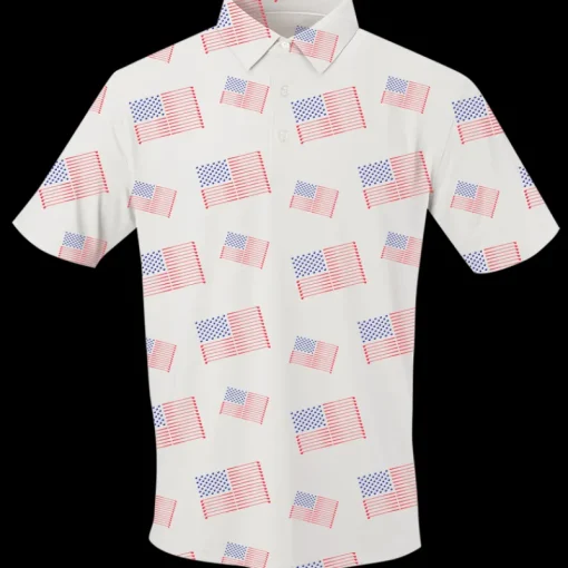 Golf Flag Men's Polo-SwingJuice Best