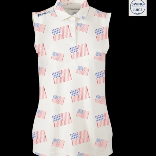 Golf Flag Women's Sleeveless Polo-SwingJuice Online