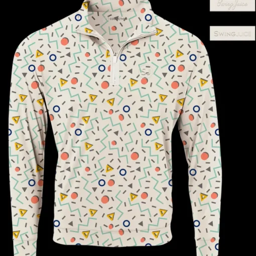 Golf Fresh Prints Men's Quarter Zip-SwingJuice Clearance