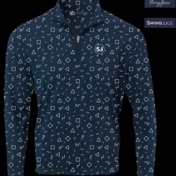 Golf Memphis Geometric Men's Quarter Zip-SwingJuice Sale