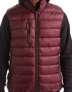 Golf Rhythmic Lines Men's Packable Puffer Vest-SwingJuice Discount