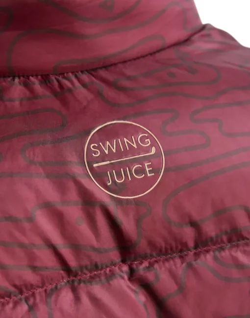 Golf Rhythmic Lines Men's Packable Puffer Vest-SwingJuice Discount