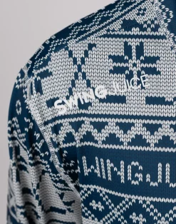 Hockey Puck Yeah Fairisle Men's Quarter Zip-SwingJuice Sale