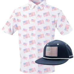 Men's Golf Flag Polo & Rope Hat Bundle-SwingJuice New