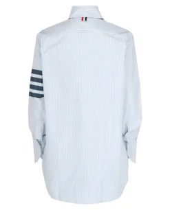 Striped Oxford 4-Bar Oversized Shirt-Thom Browne Discount
