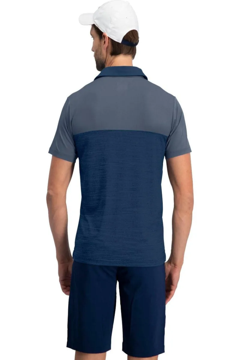 Men's Heathered Two-Tone Golf Polo-Three Sixty Six New