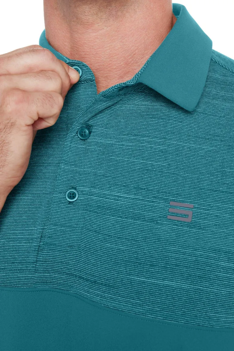Men's Heathered Two-Tone Golf Polo-Three Sixty Six New