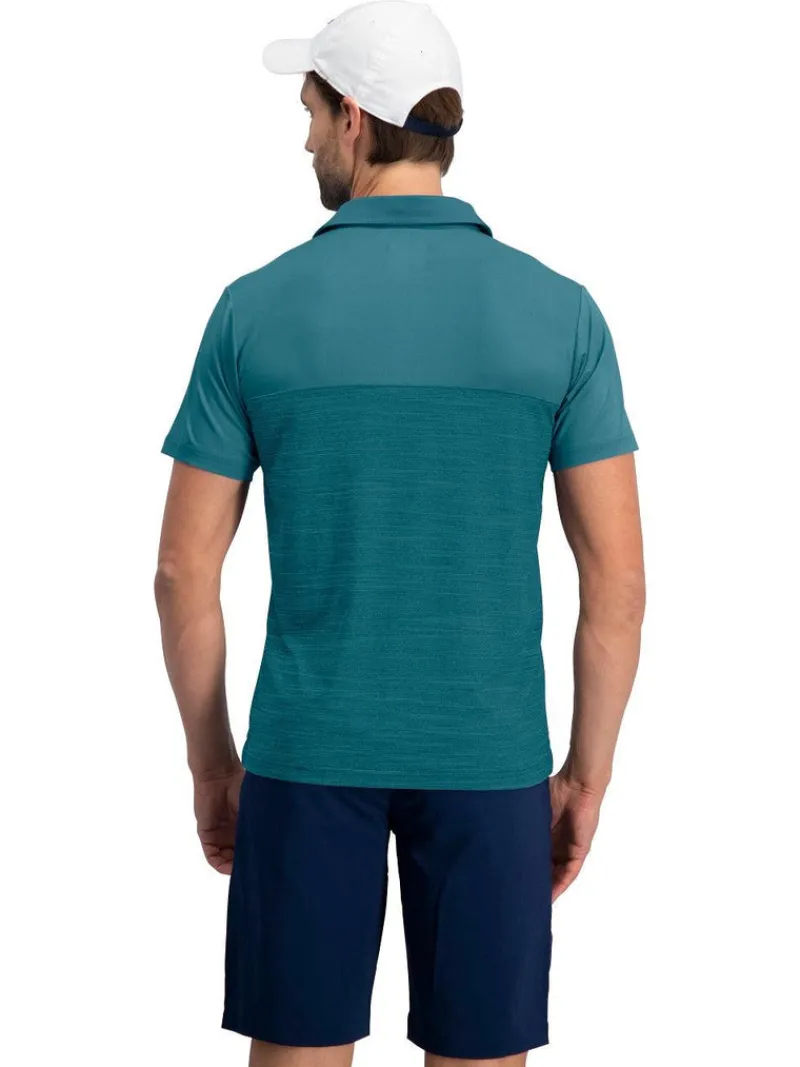 Men's Heathered Two-Tone Golf Polo-Three Sixty Six New